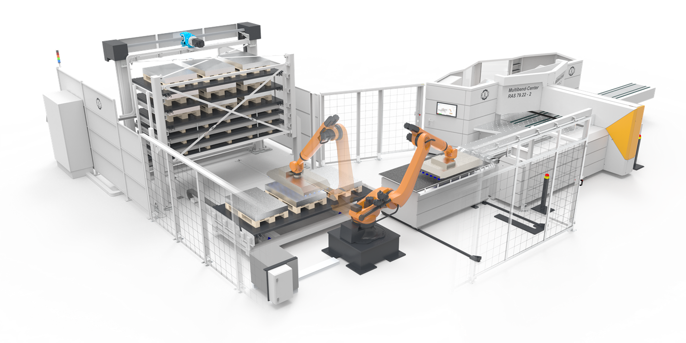 RAS Storage with loading robot at the Multibend-Center