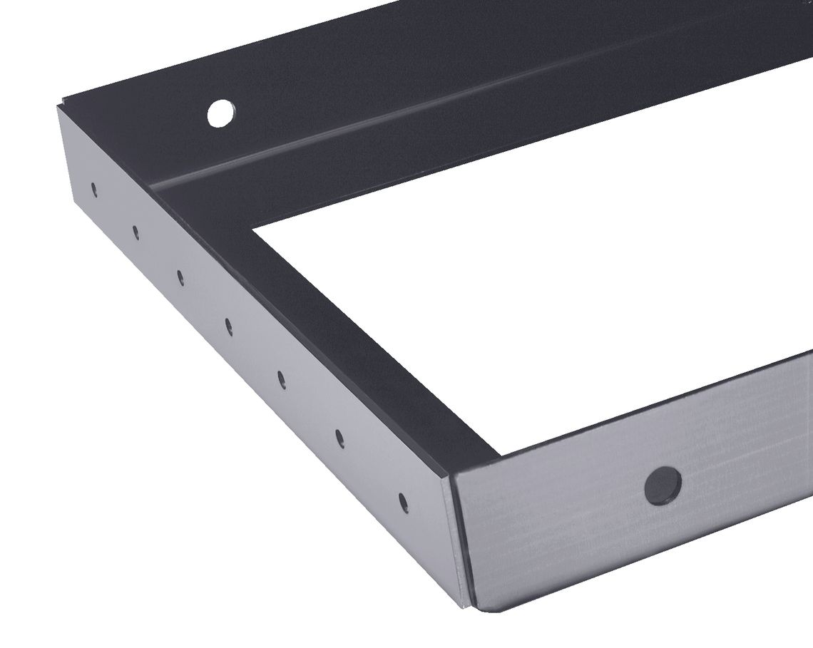 Thick mild steel part with large window cutout