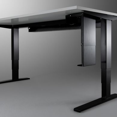 The UpDown folding machine XLTbend bends office tables components such as cable trays and monitor back panels.