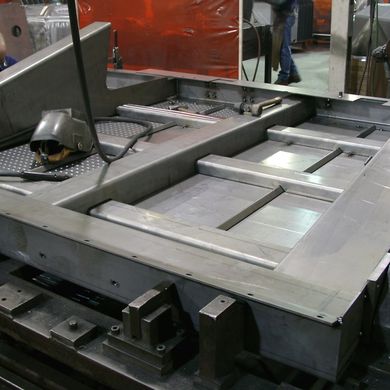 The platform as welding component consists of many folded parts