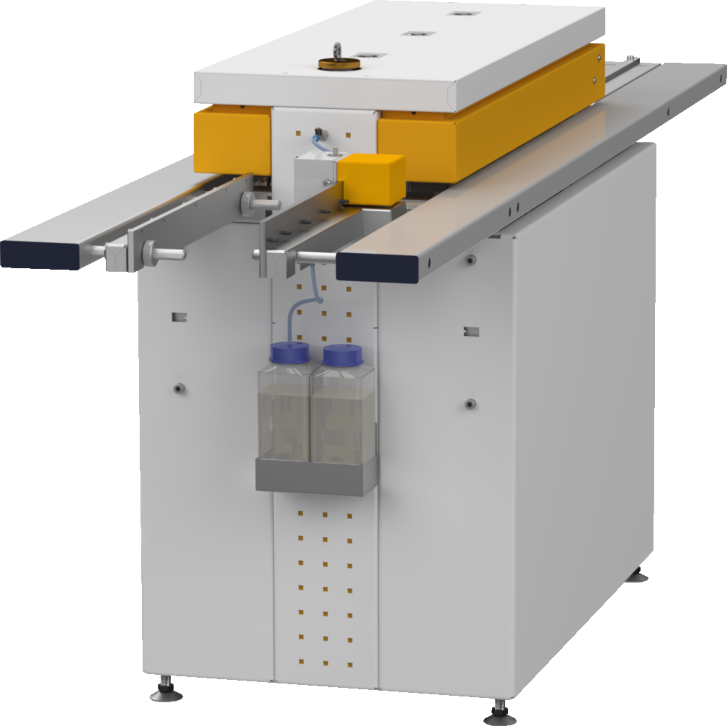 Automatische Schmiereinrichtung: Sauberer, verlustfreier Schmierstoffauftrag ohne Druckluft. Ideal für Chromstahl und verzinktes Blech, reduziert Verschleiß und Wartungsaufwand