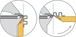 Die neue XXL-Biegewange bietet einen extragroßen Freibereich von 5mm hinter der Biegelinie