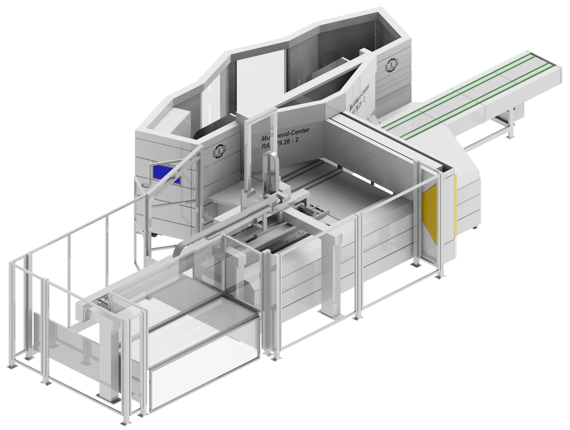 Automatic blank loading from a single stack with the 1-station gantry loader. Optional: 2-station gantry loader.