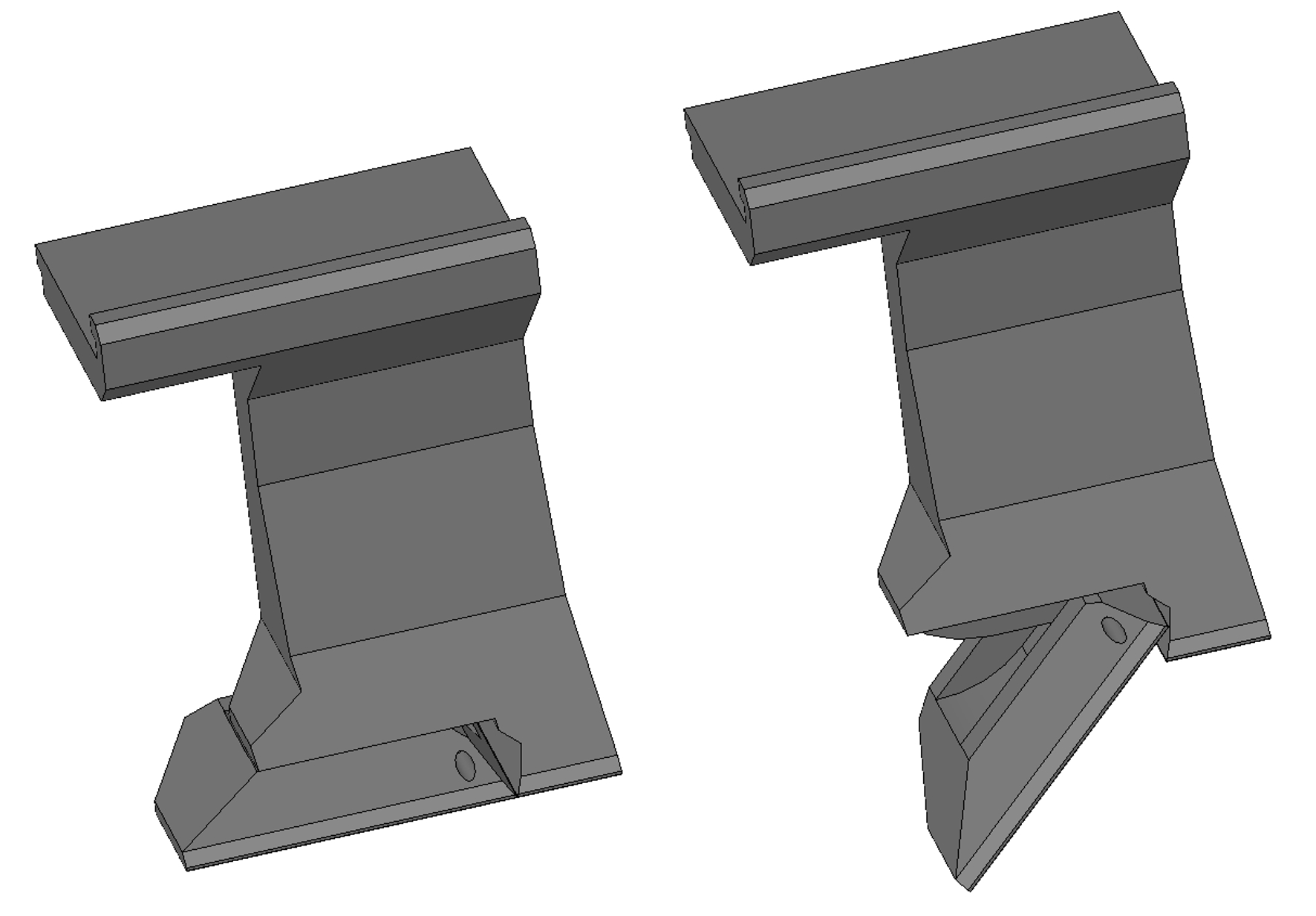 SnapTool in working position and with hinged down foot